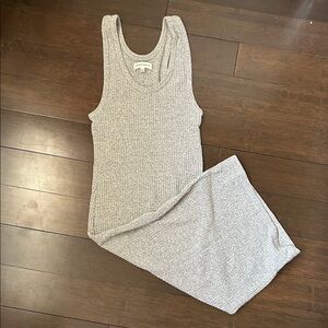 Ribbed Tank Dress - Heather Gray
